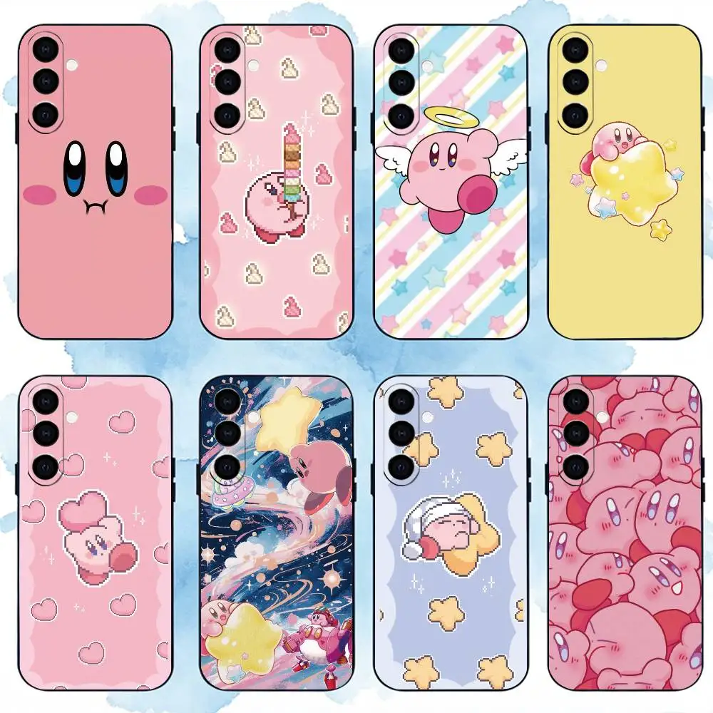 Cartoon P-Pixel K-Kirbys-KK Gift Phone Case Black Silicone Soft For Samsung Galaxy A73,A72,A71,A53,A52