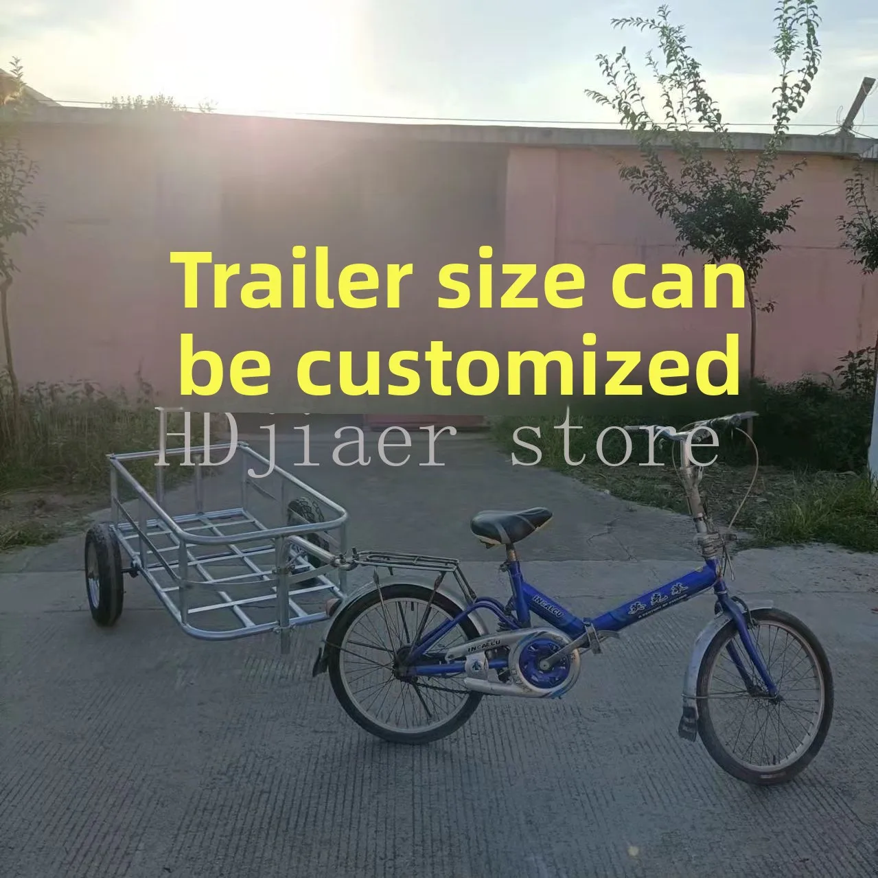 

Rear Outdoor Travel Riding Load Trailer Pet Small Trailer Stall Bicycle