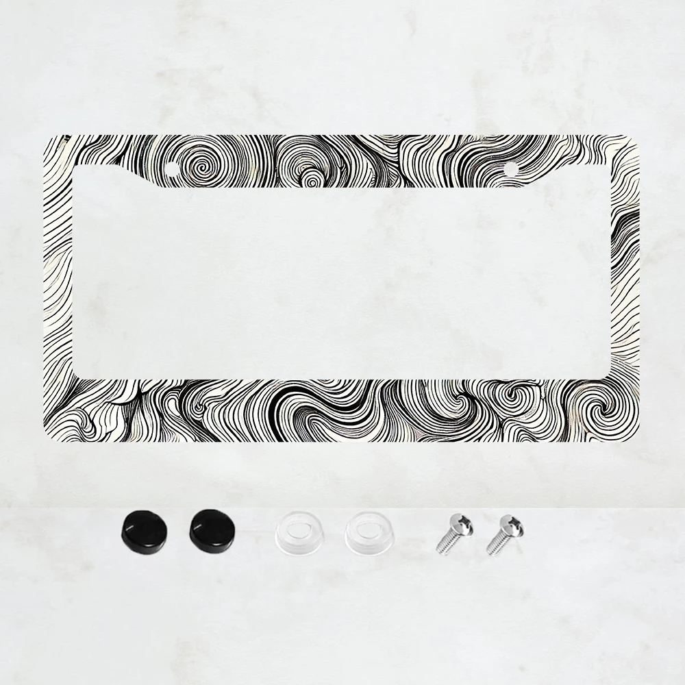 

Рамка для номерного знака с топографической картой, 1 шт., персонализированная, алюминиевая, забавный дизайн, совместимая