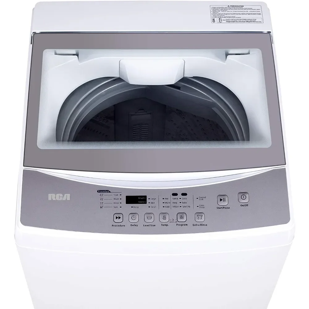 RPW210-C Lavatrice portatile-Pannello display digitale LED-5 cicli-Design di caricamento dall'alto-Lavatrice a basso rumore, 2,1 piedi cubi, Bianco