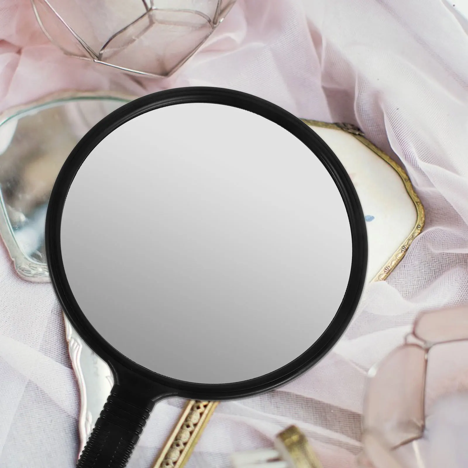 

Barber Hand Mirror Large Round Mirror for Back View Check Haircut Styling Portable Design Salon Mirrors Salon Mirrors