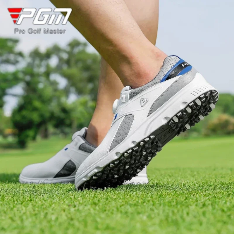 Pgm Mannelijke Ademende Fitness Golf Sneakers Mannen Rubberen Zool Anti-Slip Sportschoenen Snel Vetersluiting Waterdicht Trainingsschoeisel