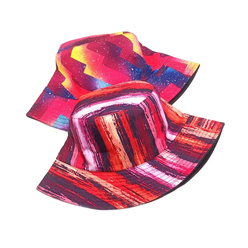 

Весенняя хлопковая панама с геометрическим принтом, рыбацкая шляпа, уличная солнцезащитная кепка для путешествий для мужчин и женщин 222