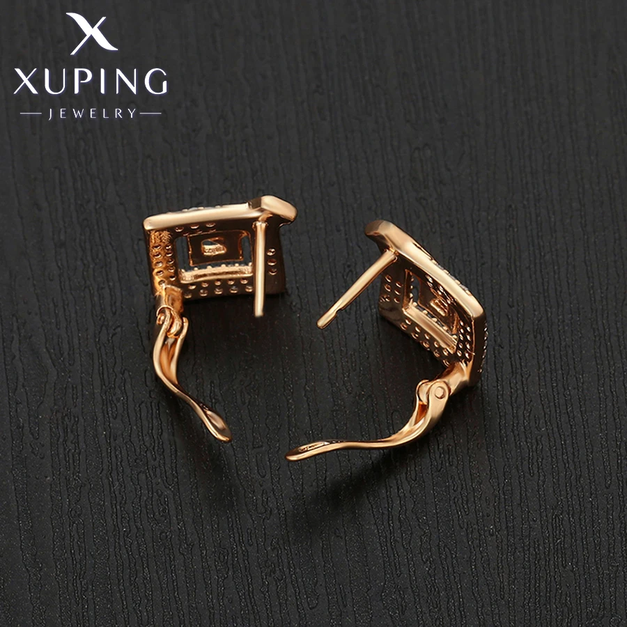 Xuping Schmuck Mode Neuerscheinung Kupferlegierung Goldfarben Creolen für Damen Party Geschenk X000021873 – Detail 15