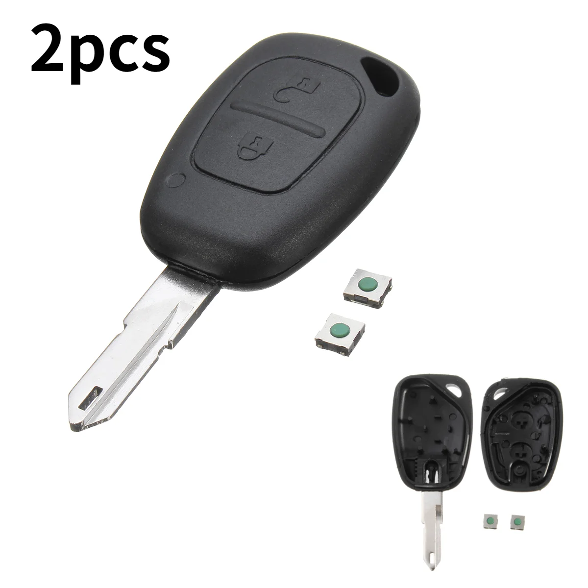 

2pcs Car Button Remote Key Shell Cover Fob Case For Vauxhall for Opel Vivaro/Renault Movano Trafic Renault Kangoo Blank