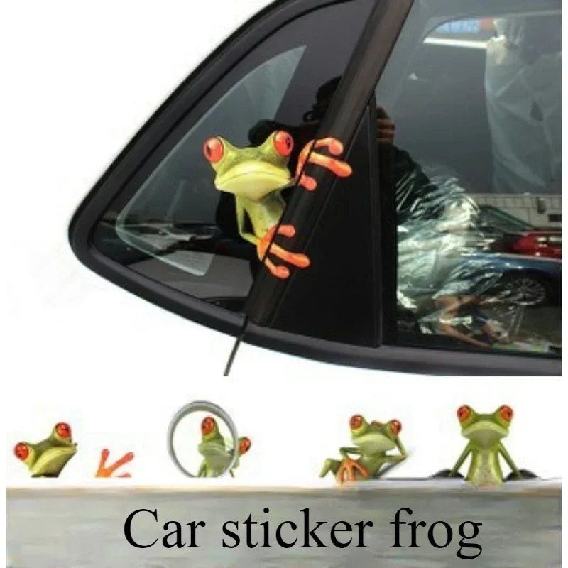 Car sticker Color Frog Pet animal Waterproof vinyl decal car accessories Decoration simulation Frog car sticker accessories