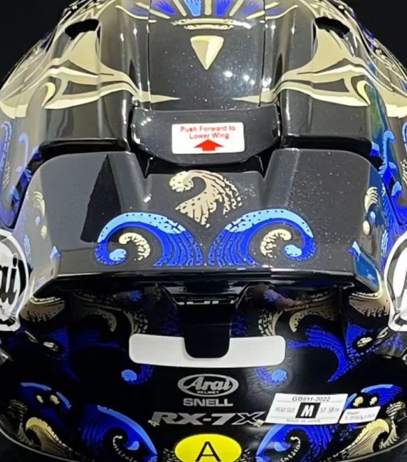 For ARAI RX7X RX-7X RR5 RX7V EVO Chaser-X CORSAIR-X Motorcycle Rear Trim Helmet Spoiler Helmet Spoiler Accessories