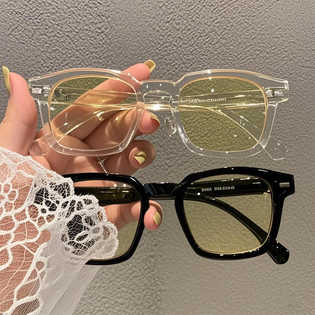 

New Fashion Trend Ins Sunglasses Summer Korean Edition UV 400m Nail Square Outdoor Cycling Sunscreen and Protection Sunglasses