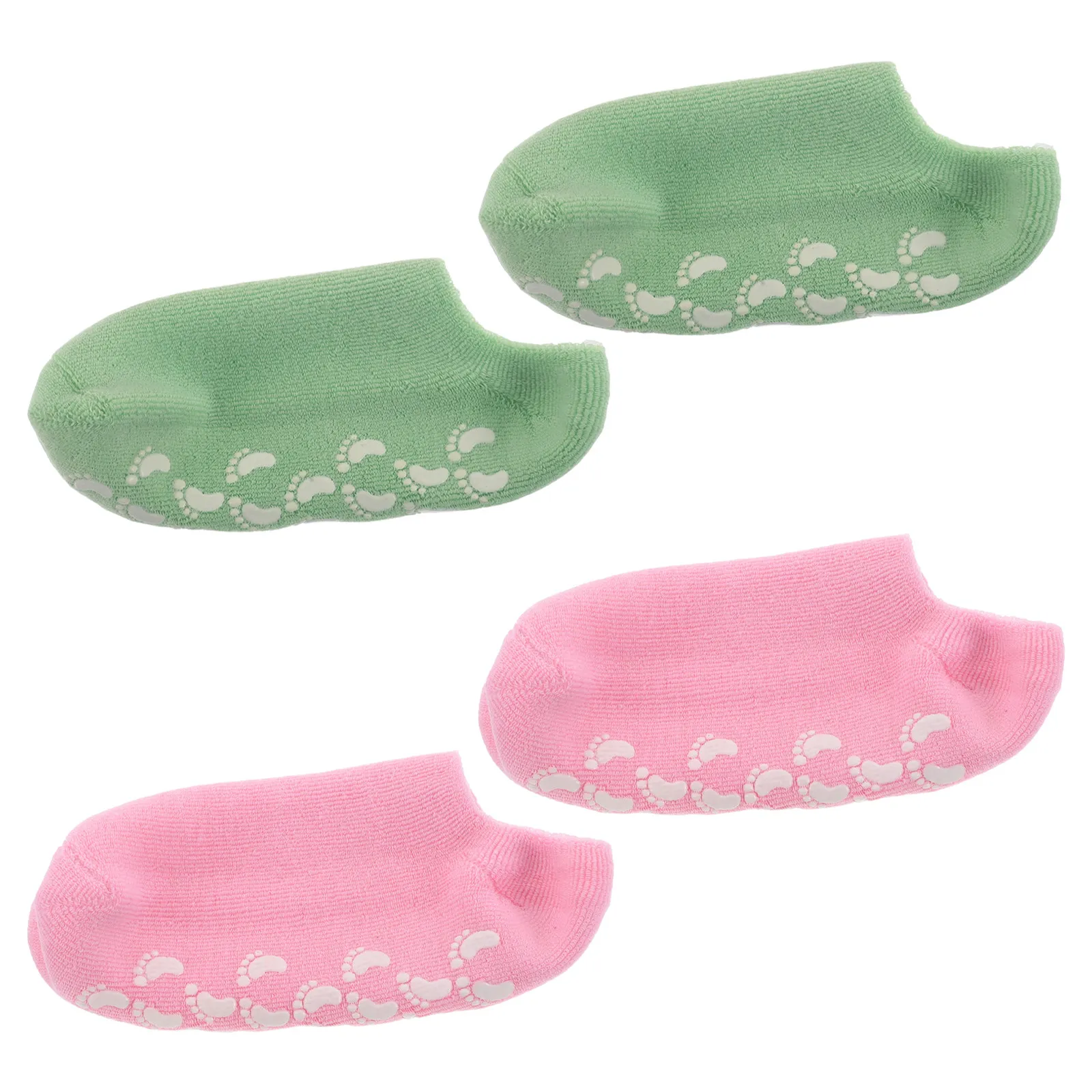 

Набор из 4 увлажняющих гелевых носков-масок для ног: для сухой, потрескавшейся кожи, отшелушивающий уход, мягкая ткань, для ночного применения