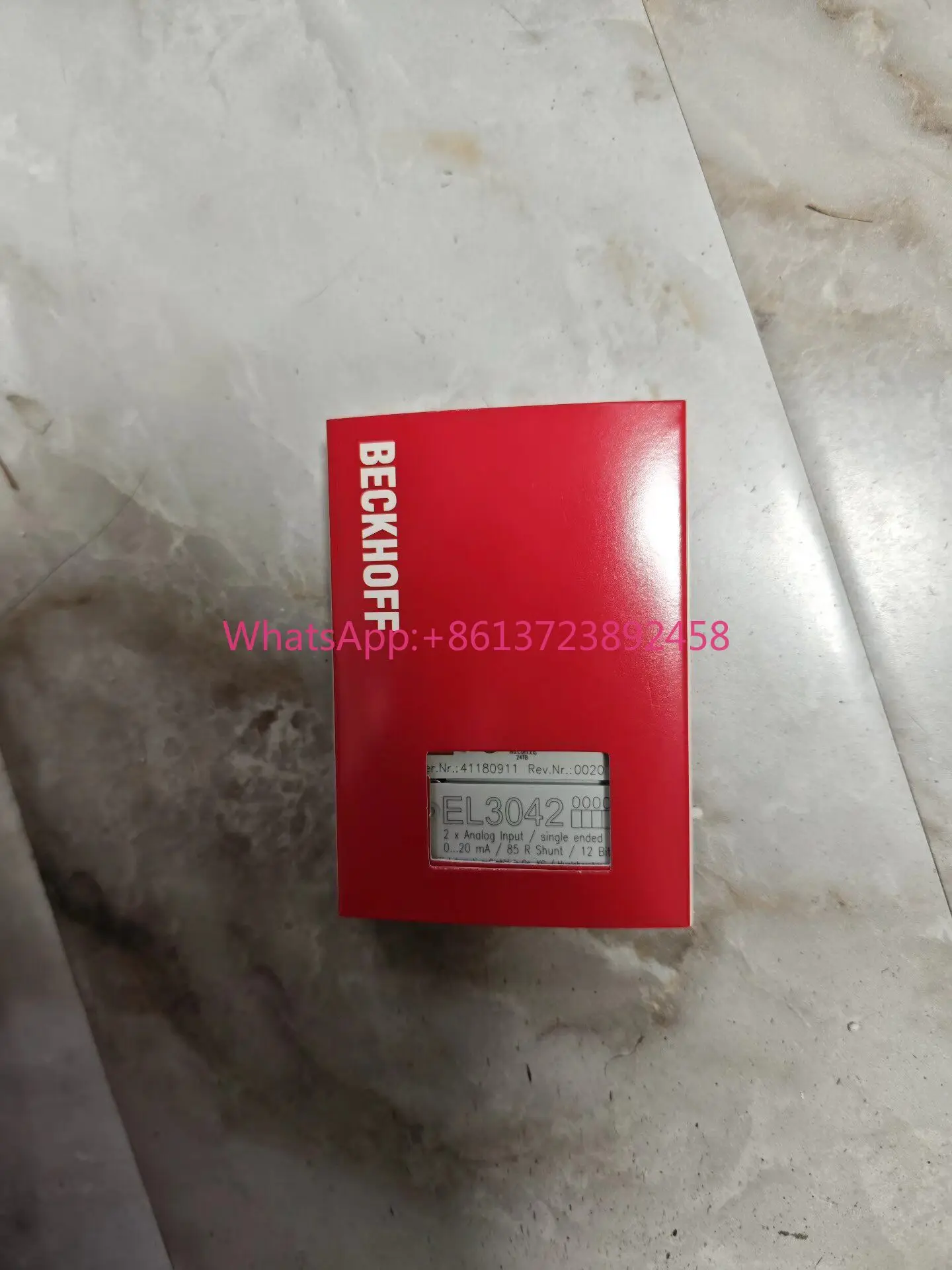Beckhoff EL3042 module, 2x analog input, single-ended, supports 0... 20