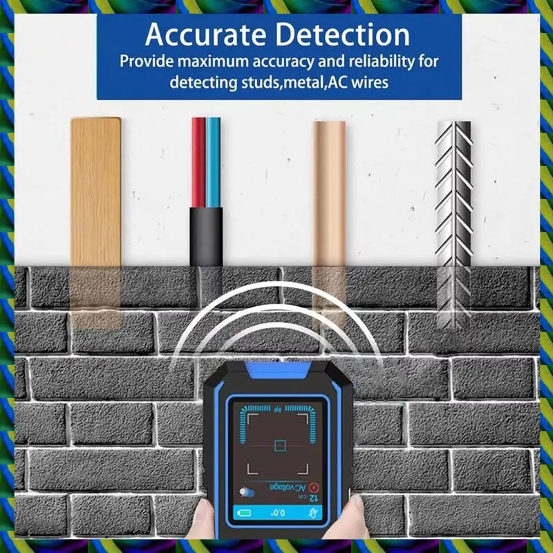 Ежедневный настенный металлоискатель NF-518, ЖК-дисплей с позиционирующим отверстием для живого кабеля переменного тока, провода, металлическая деревянная шпилька