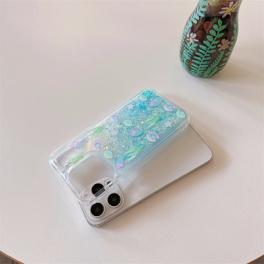 جراب لين لـ iPhone ، يتوهج في الظلام ، قنديل البحر ، المحار ، اللامع ، بلينغ ، غطاء مضيء ، 14 ، 15 ، 11 ، 12 برو ، 13 ، X ، XS Max ، 7 ، 8 ، XR