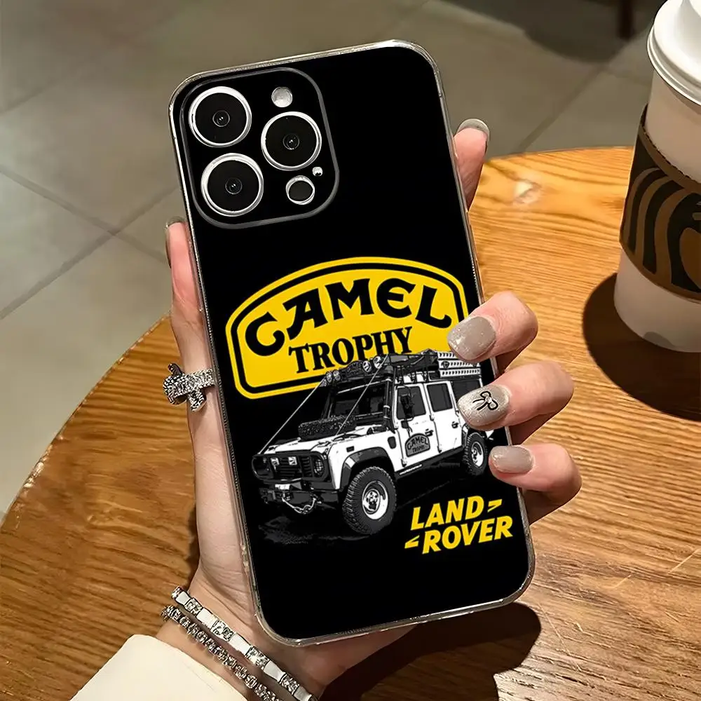 Camel Trophy Land Rover Phone Case For Iphone 15 Pro Max 14 Plus 11 12 Mini 13 Pro 7 8 X XR XS SE Transparent Back Cover