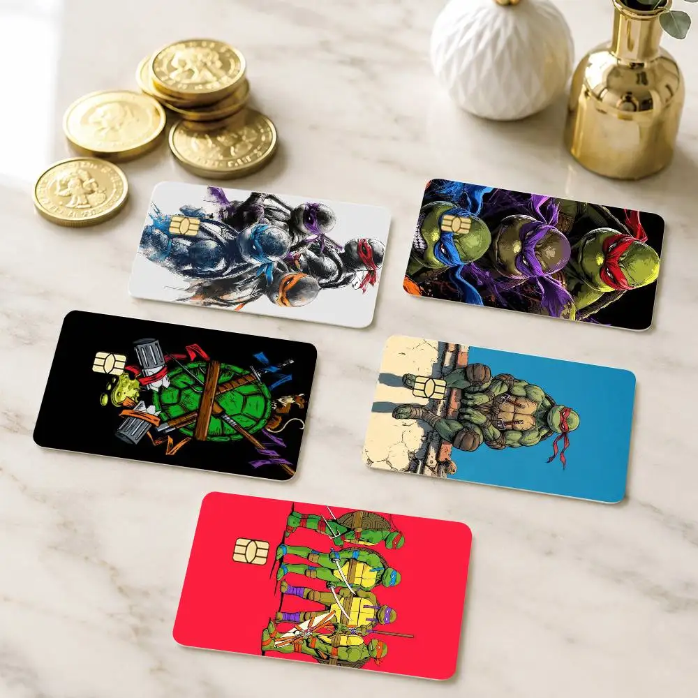 

C-Cartoon T-TMNT Credit Card HD Stickers Game Card Decal Small Chip Waterproof Sticker Gift