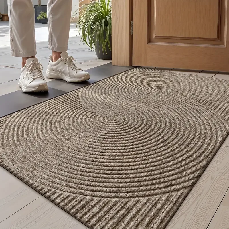 

1pc Simple Geometric Stripe Door Mat,Non-Slip,Durable,Easy-to-Clean Floor Mat,Suitable for Indoor and Outdoor Entryways/Kitchen