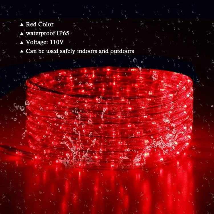 100Ft LED Rope Lights, LED Strip Lights Outdoor Waterproof Decorative Lighting for Indoor/Outdoor, Eaves, Backyards Garden