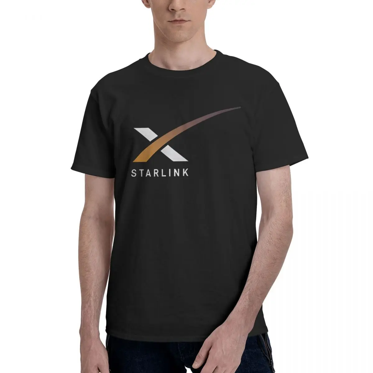 

Space X Starlink 100% хлопок Повседневная дышащая удобная футболка Дизайнерская одежда Мужская футболка Мужская