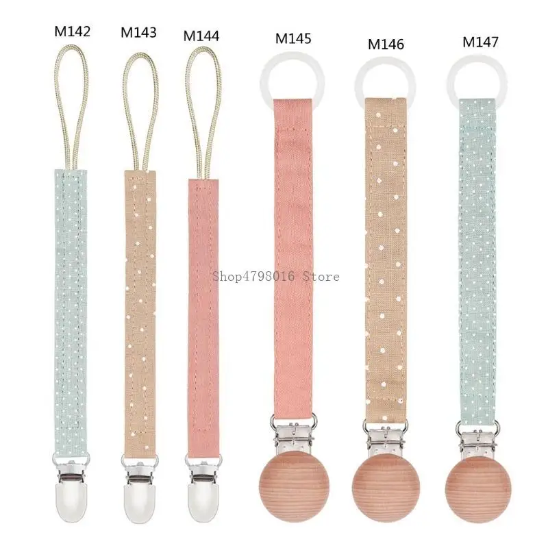 

Pacifier Holder Chewable Cotton Linen Pacifier Clip Teething for Birthday