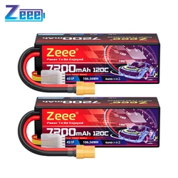 Zeee 4S Lipo Battery 7200mAh 14.8V 120C Hard Case RC Battery with XT90 Plug for 1/8 Buggy RC Car Truck RC Truggy Racing Models