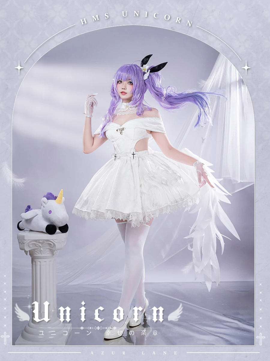 

Azur Lane Unicorn Happiness Movement Gown Women Dress Cosplay Costume Cos Game Anime Party Uniform Hallowen Play Role Clothes