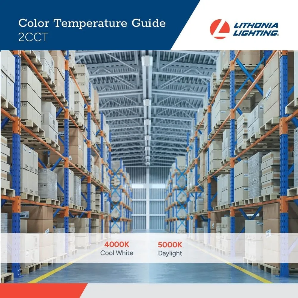 Lithonia Lighting Compact Pro LED High Bay Fixture، مصباح سقف قابل للتعديل، 24000/27000/30000 لومن، مخرج قابل للاختيار 4000K