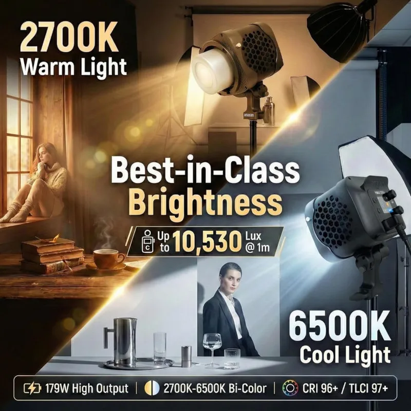 Aputure Amaran Halo 200x Bi-Color 200W COB Light Photography Lighting Support Quiet Operation with DMX/NFC Control
