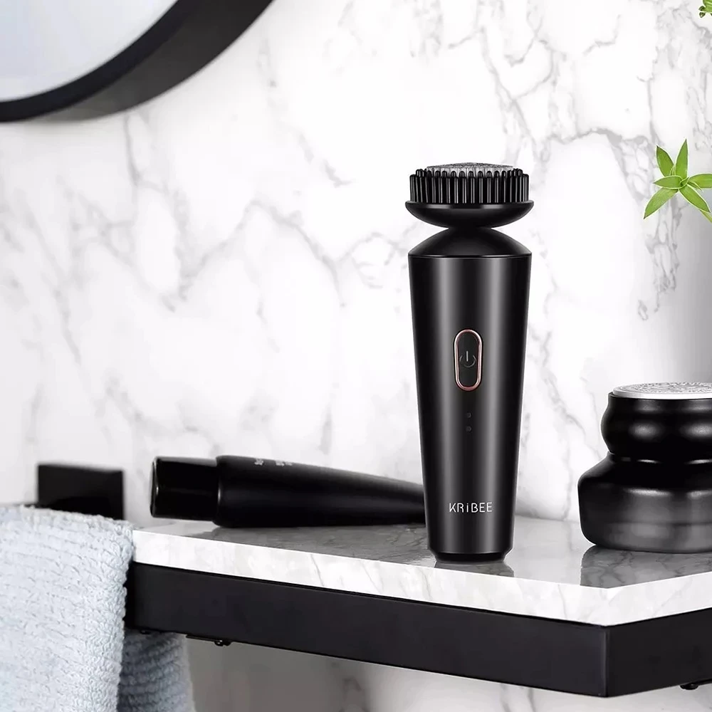 Electric Face Cleaner Cleansing Device for Men Facial Cleanser Brush Two Modes Waterproof Face Washing Skin Machine