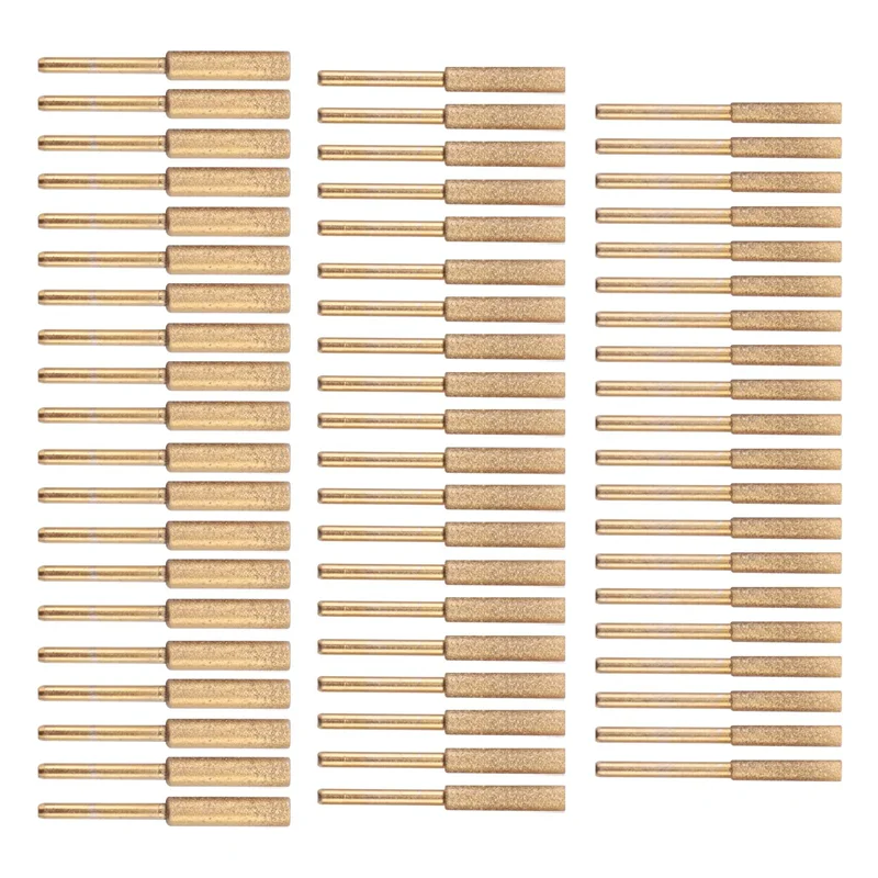 

60 Pcs Titanium Plated Grinding Tool Bits High Hardness Chainsaw Sharpening Wheel Chain Grinder Electric Chain Grinder-B61B