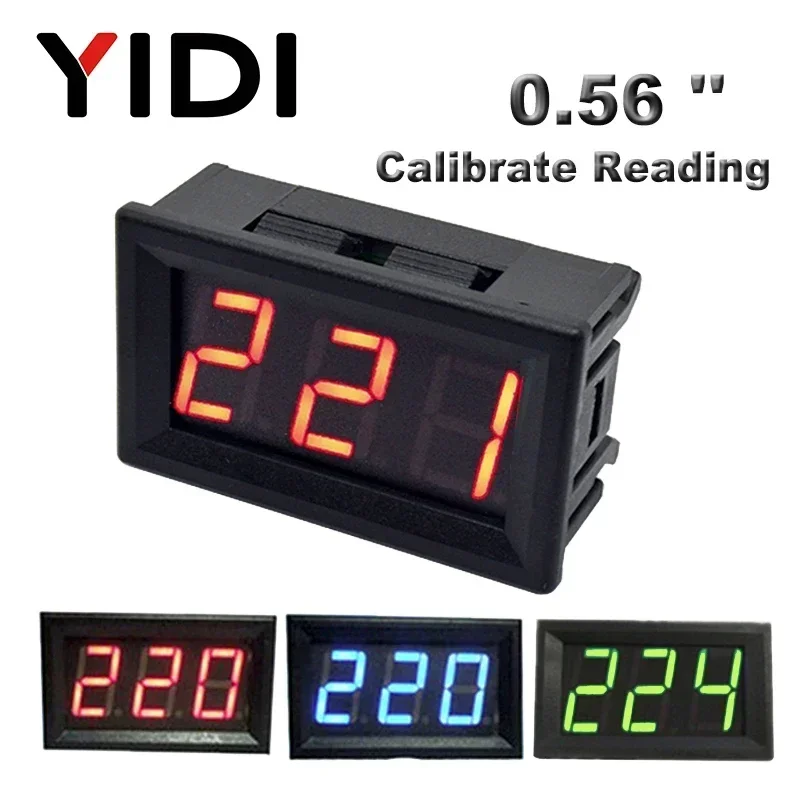 0.56'' AC 30-500V 10-600V AC Woltomierz cyfrowy DC 3.5-30V DC 0-100V Czerwony Zielony Niebieski Wyświetlacz LED Miernik napięcia Tester Detektor