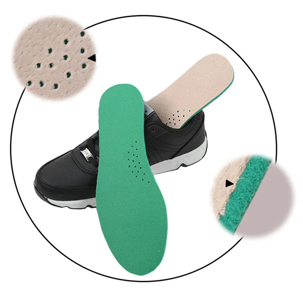 

Thickened Pig Skin Sports Pad Insoles Breathable Absorption Soft Running Walking Training Shoes