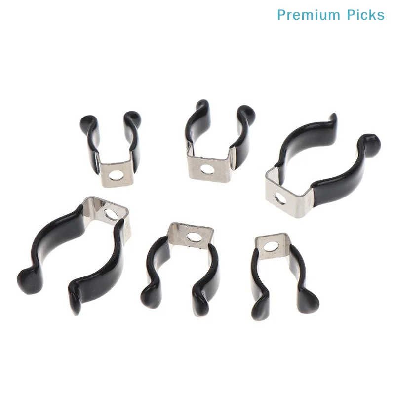 5Pcs T5-T10 U Shape Lamp Clips Holder Anti-scratch Plastic Dipped Clamps Reliable Lampholder Support for Garage Light Fixing