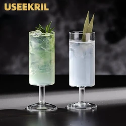 Japanese Collin Cups Creative Long Drink Cup Cocktail Glasses Cup Small Capacity Glass Tall Champagne Glass Drinkware Accessory