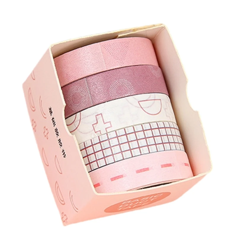 5rolls Dekoracyjne taśma dla sztuki 10 mmx2m Scrapbooking Dekoracja Dekoracja materiału rzemiosła do owijania planowania