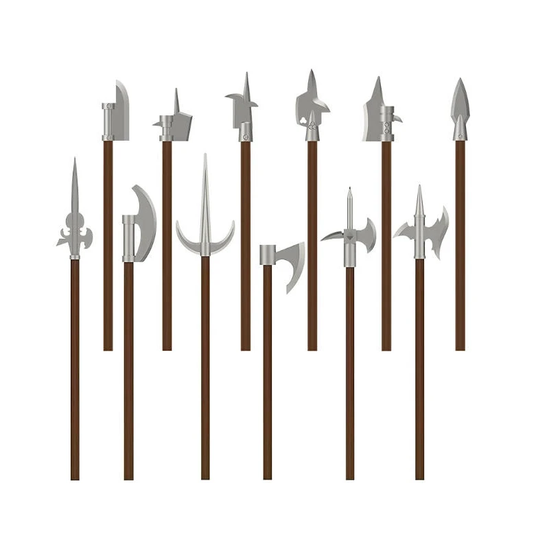 Bloques de construcción medievales MOC, piezas de personajes, modelo de juguete, castillo, caballero, soldado, espada, arco, armadura, escudo, lanza, piezas de perforación, ladrillos.