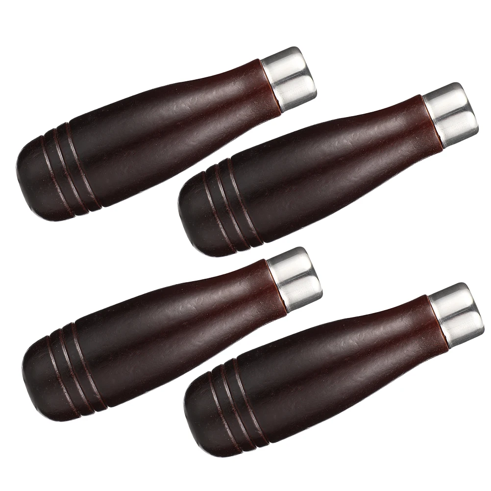 

4pcs Wooden File Tool Wood for Woodworking Dark Brown Small Replacement Handles Woodworking Projects Hand Tools Wood Tool
