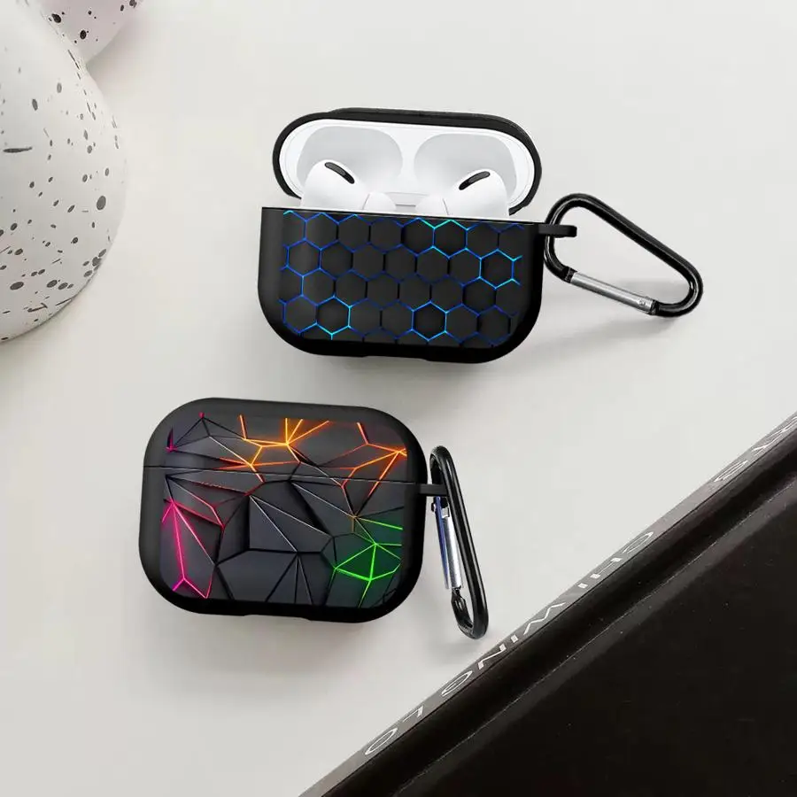 Blaue Farbverlaufs-Design-Kopfhörerhüllen für Airpods 1 2 3 Pro3 4 Pro2 Pro