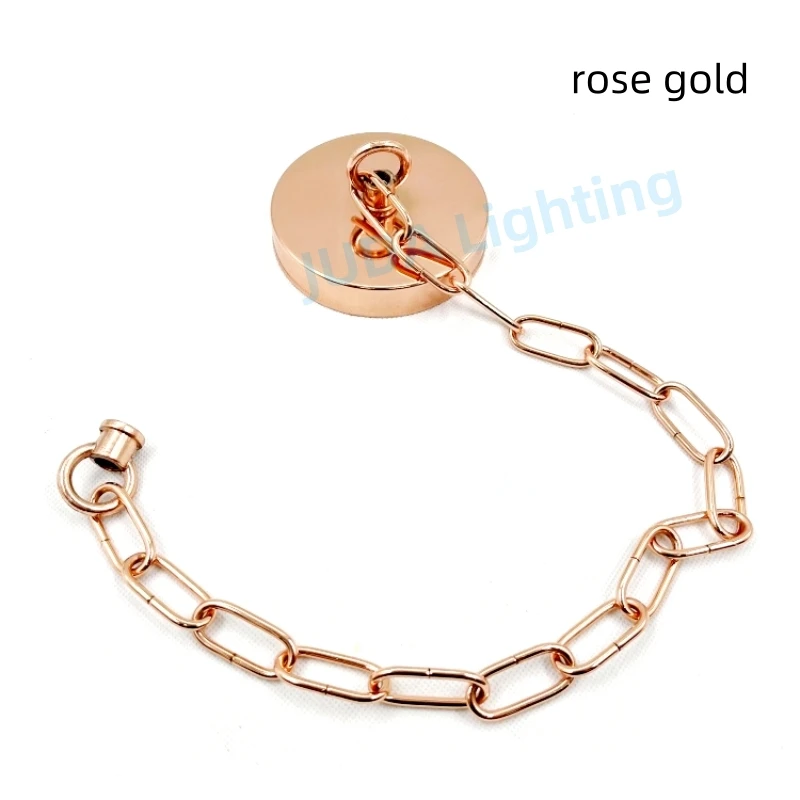 Hardware Chain Iron Ceiling Plate with Chain Metal Ceiling Rose with Hook Ceiling Canopy for Crystal Pendant Lights Lamp Base