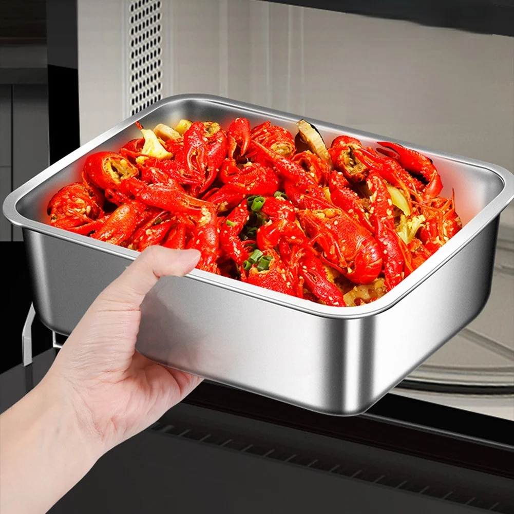 Stainless Steel Thick Food Storage Container Blue 250ML 600ML 1000ML with Locking Lid for Fridge Kitchen and Portable Use