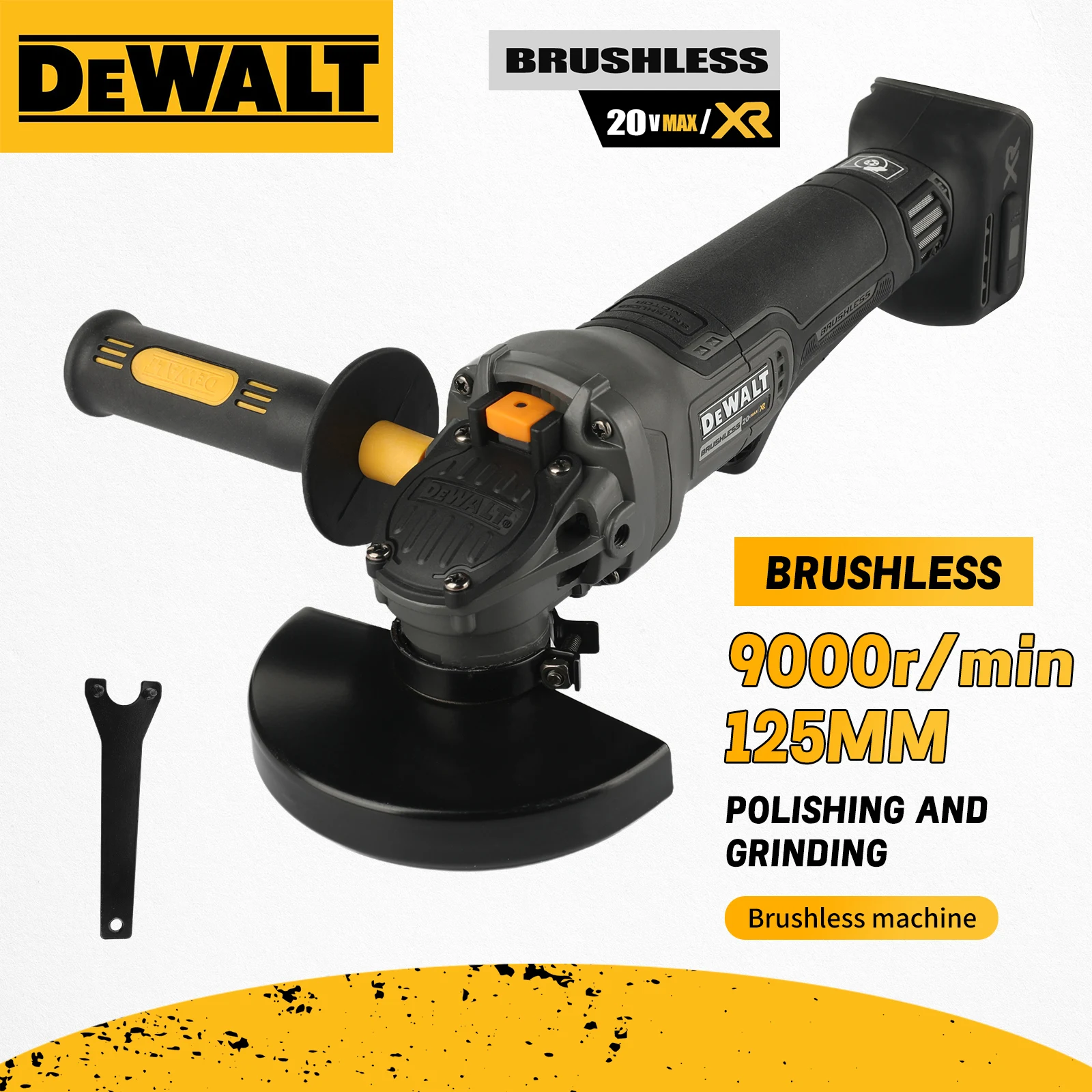 

DEWALT McLaren 6.0Ah Edition DCG406 125mm Cordless Angle Grinder M14 Spindle 9000RPM Cutting machine electric tools