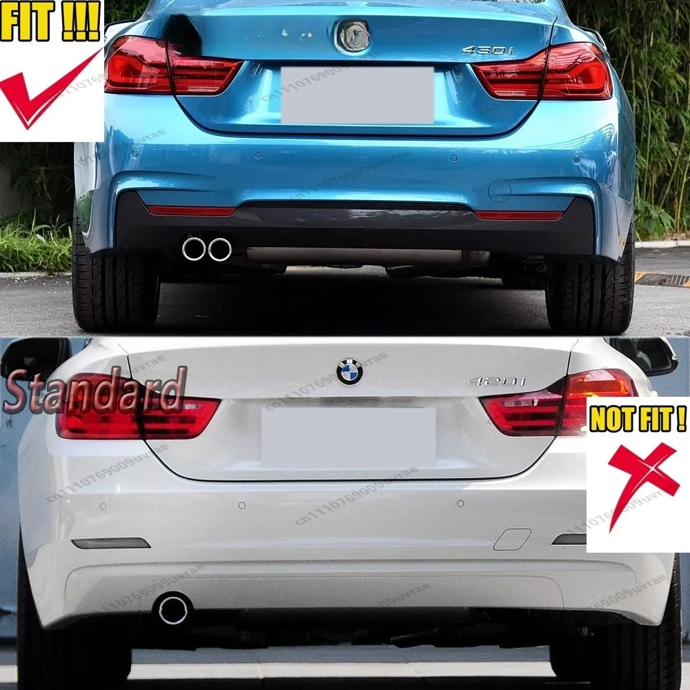 For BMW F32 M Sport Maxton Style Rear Bumper Side Splitters Coupe 420i 430i 430d 435i M440i M Pack 2014-2020 Bodykits Tuning