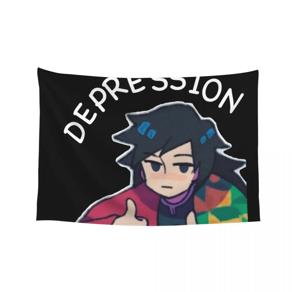 

Fight against depression black background Tapestry Wall Coverings Decorative Paintings Decorative Wall Murals Tapestry