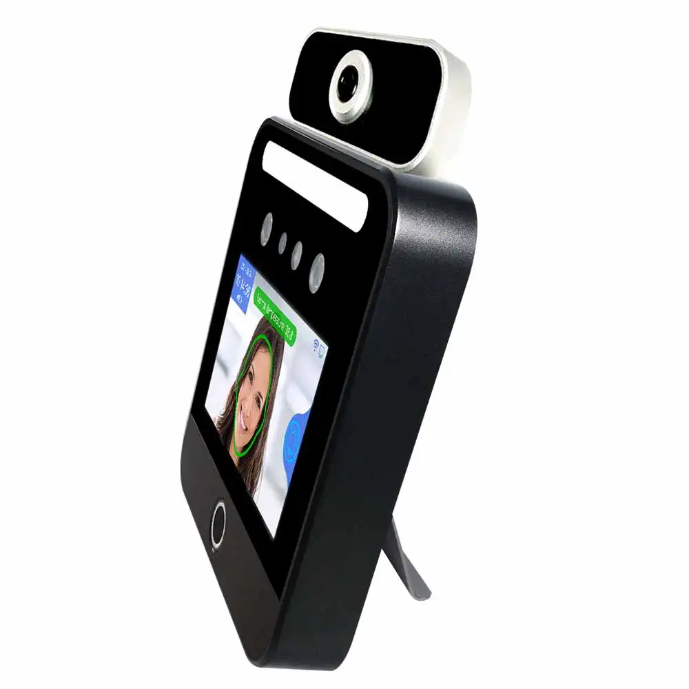 5-Inch Motion Access Control Time Attendance Device Night Vision Fingerprint Face Recognition Door Temperature Measurement