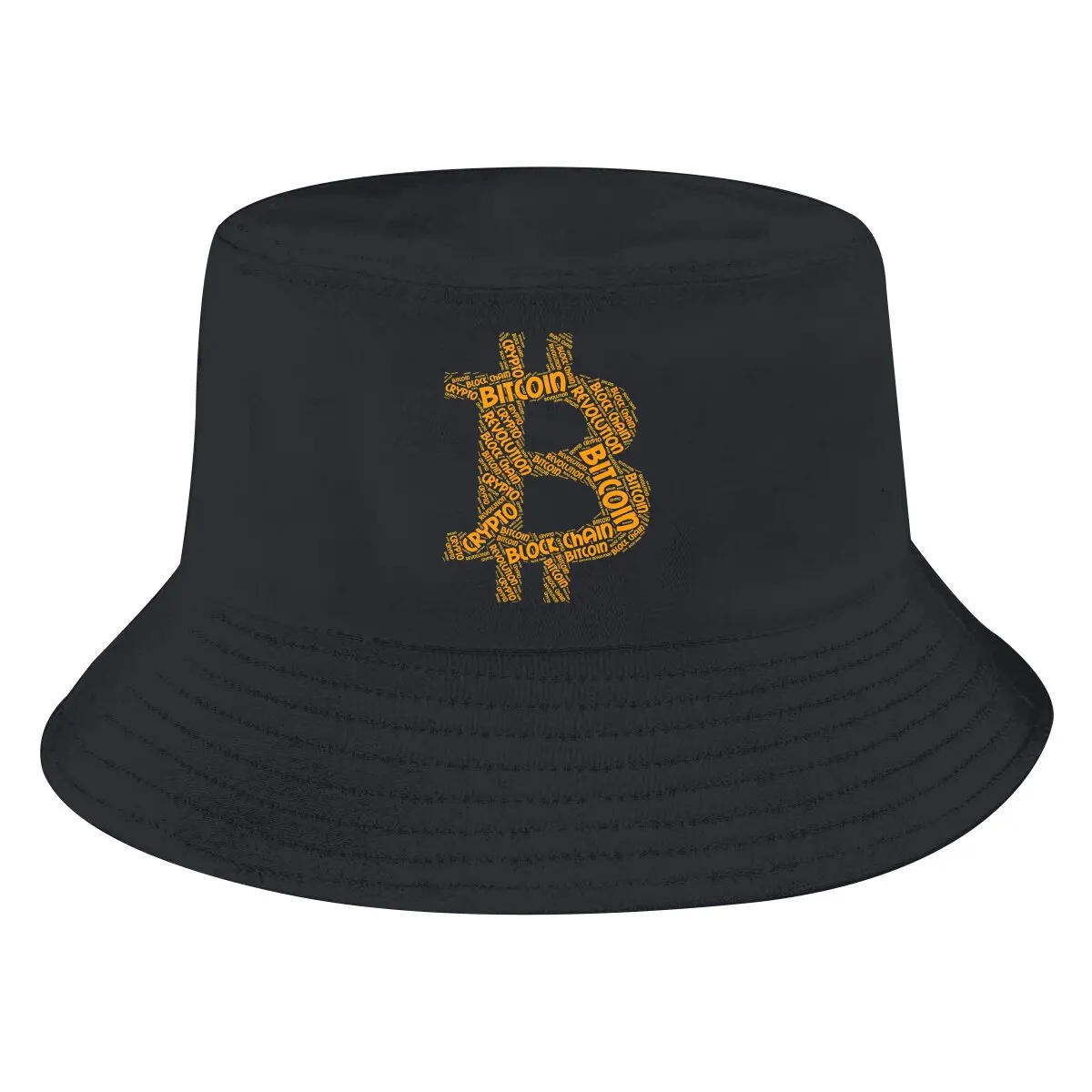 Bitcoin Revolution Block Chain Crypto Word Unisex Bucket Hats Cryptocurrency Hip Hop Fishing Sun Cap Fashion Style Designed