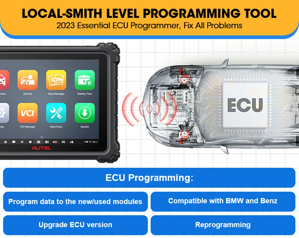 Autel MaxiCom Ultra Lite Scanner Upgrade Of MS919 Elite II Pro MS909 908 As MaxiSys Ultra Programming Coding Car Accessories