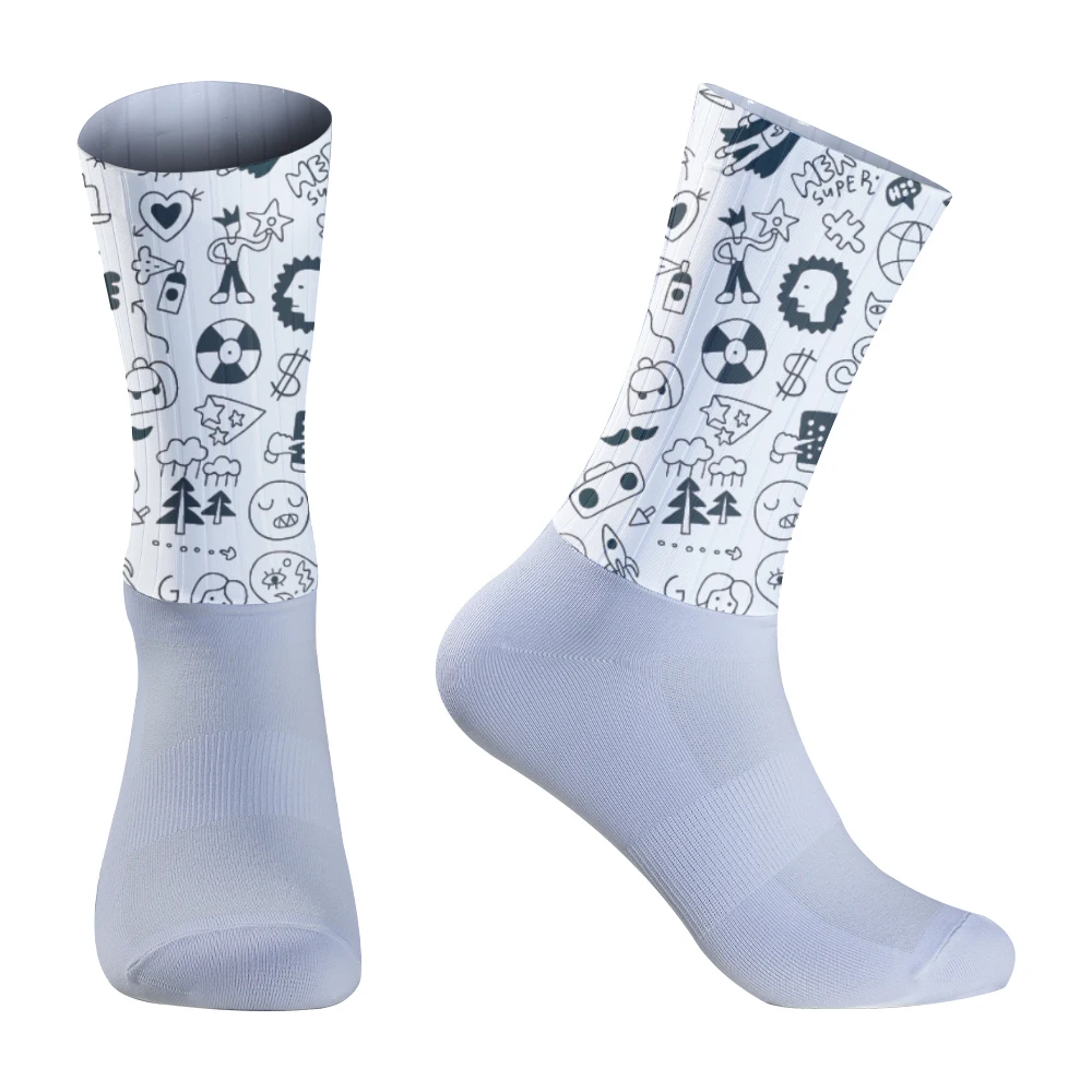 Rutsch feste Radsport atmungsaktive Socken coole Silikon Sport Fahrrad Laufs ocken 2024 neue Sommers ocken