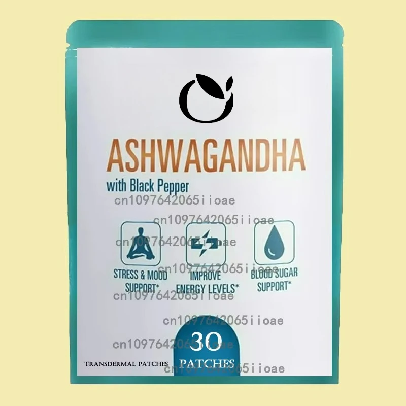

30-пластыри Ashwagandha Transdermal Patches Поддержка настроения, стресс, энергия и поддержка