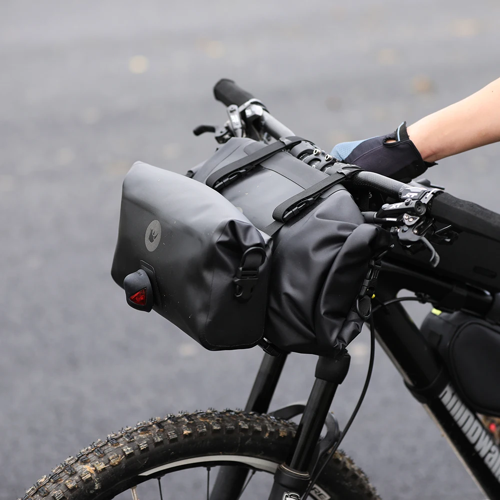 Rhinowalk Bicycle Handlebar Bag 4L/8L/12L Waterproof Bike Front Bag Crossbody Front Tube Cycling Bag MTB Road Bike Accessories