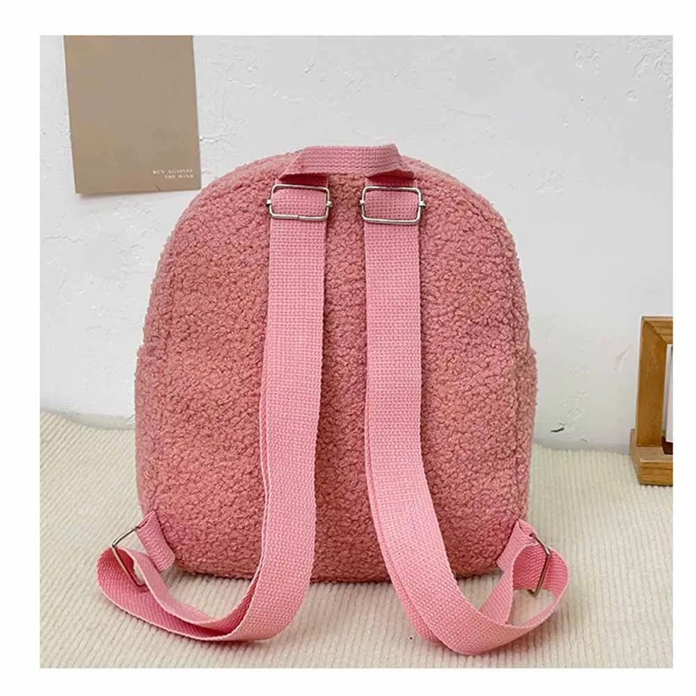 Mochila de oso de peluche bordada a mano con nombre personalizado, bolso de compras de viaje para niños, mochila portátil, bolso de hombro para mujer