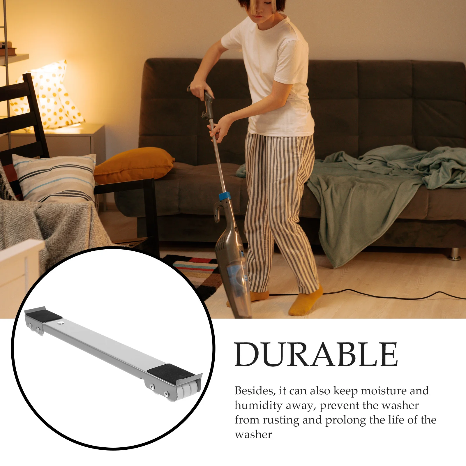 

1Pair Extendable Washing Machine Adjustable Stand for Washer Fridge Appliance Moving Sliders Appliance Sliders