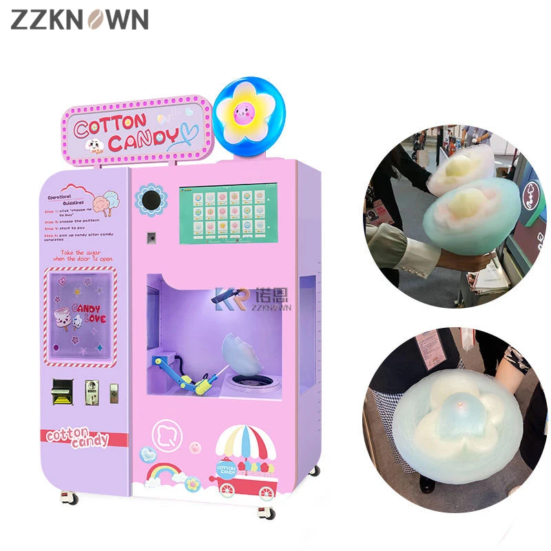 Snack Machinessmall  Marshmallow Making Machine Packing Automatic Best Automatic Cotton Candy Vending Machine